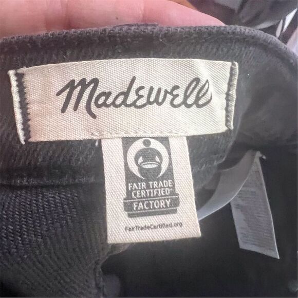Madewell Mid Rise Kick Out Women's Straight‎ Jeans Size 25 Black 5-Pocket - Picture 6 of 8